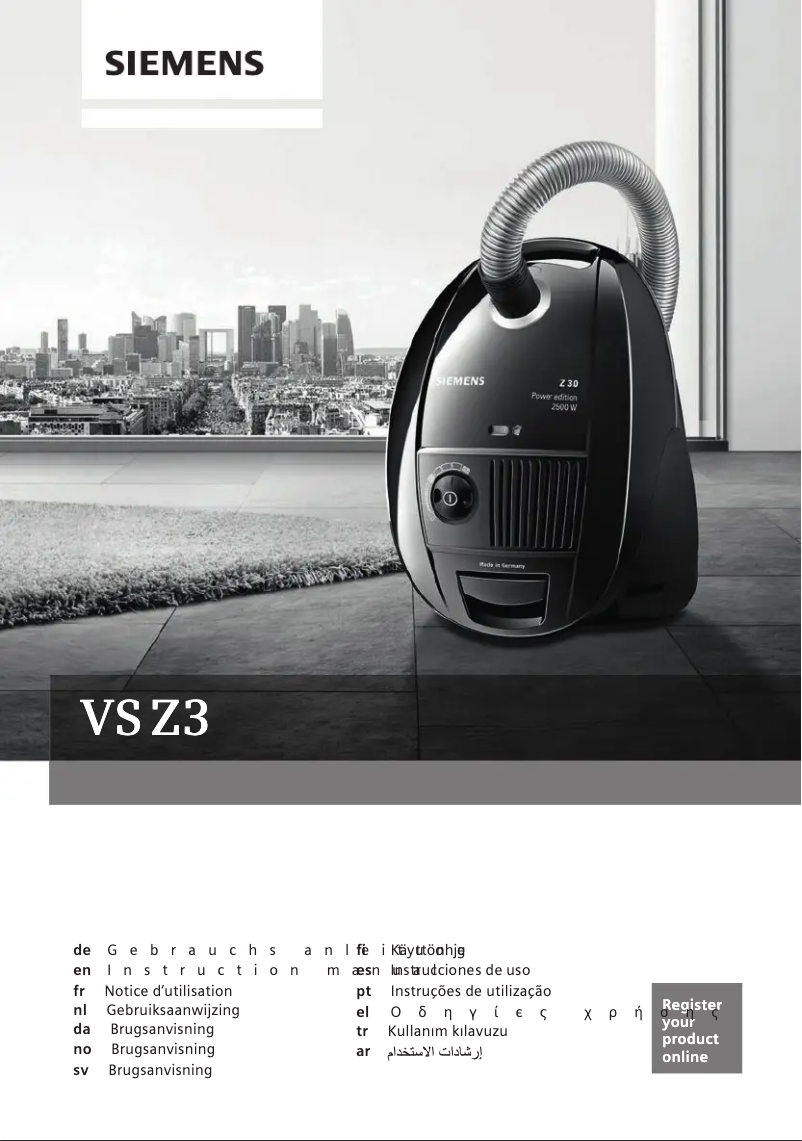 Page n°1 - Manuel utilisateur Siemens VSZ3MULTI
