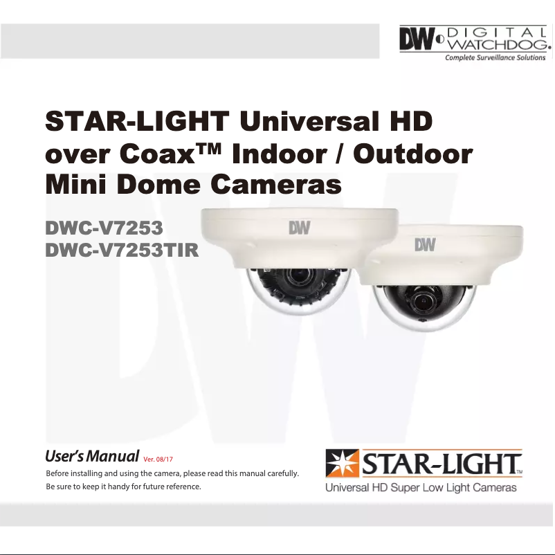 Image de la première page du manuel de l'appareil Star-Light DWC-V7253TIR