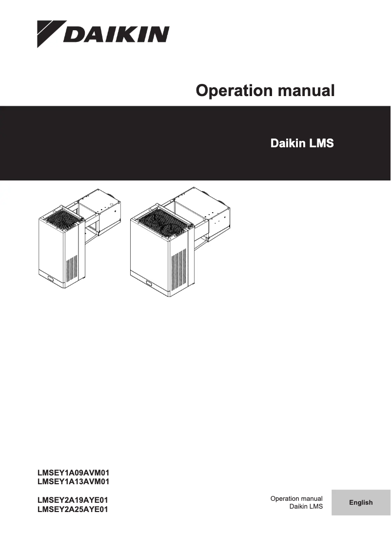 Page n°1 - Manuel utilisateur Daikin LMSEY1A09AVM01