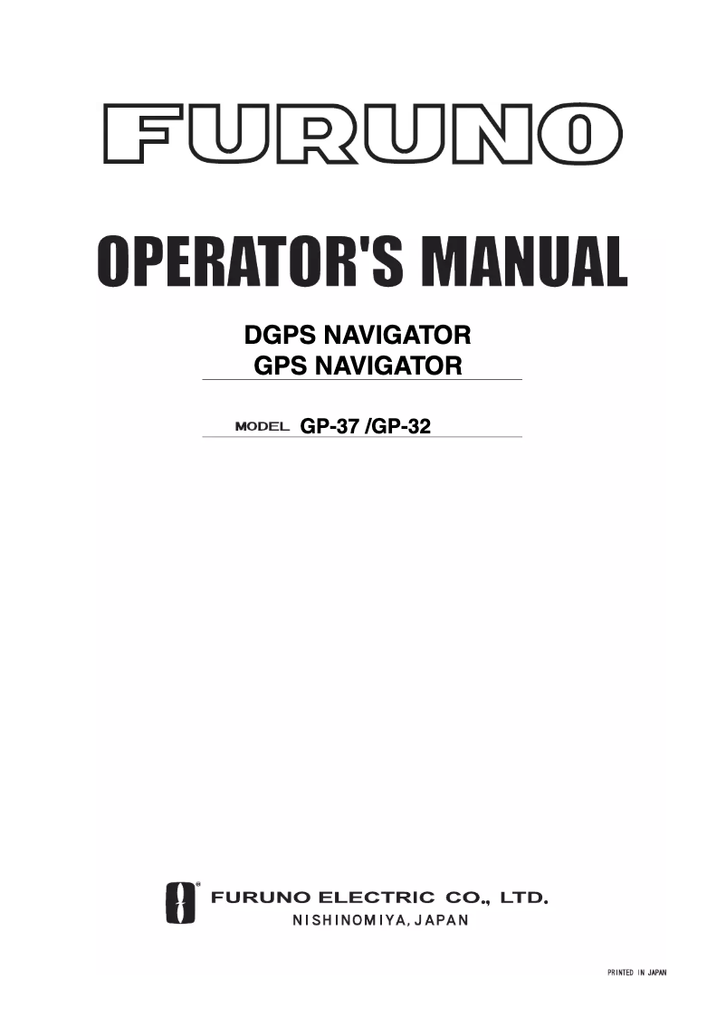 Page 1 de la notice Manuel utilisateur Furuno GP-32