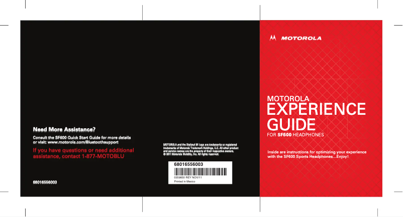 Image de la première page du manuel de l'appareil SF600