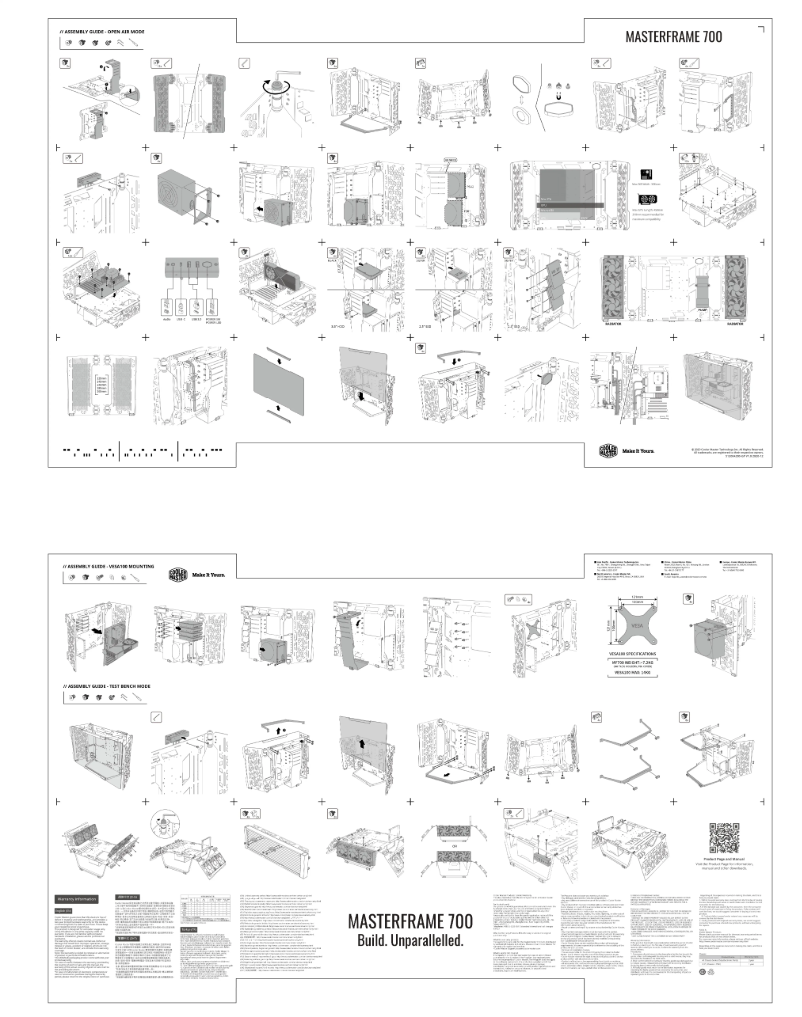 Page 1 de la notice Manuel utilisateur Cooler Master MasterFrame 700