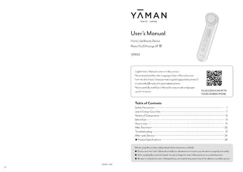 Image de la première page du manuel de l'appareil Photo PLUS Prestige SP III