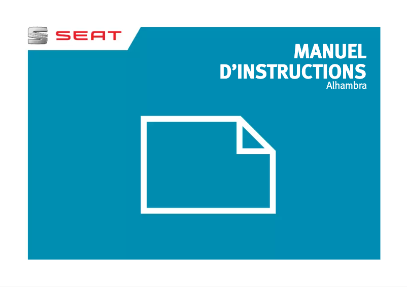 Page 1 de la notice Manuel utilisateur Seat Alhambra (2018)
