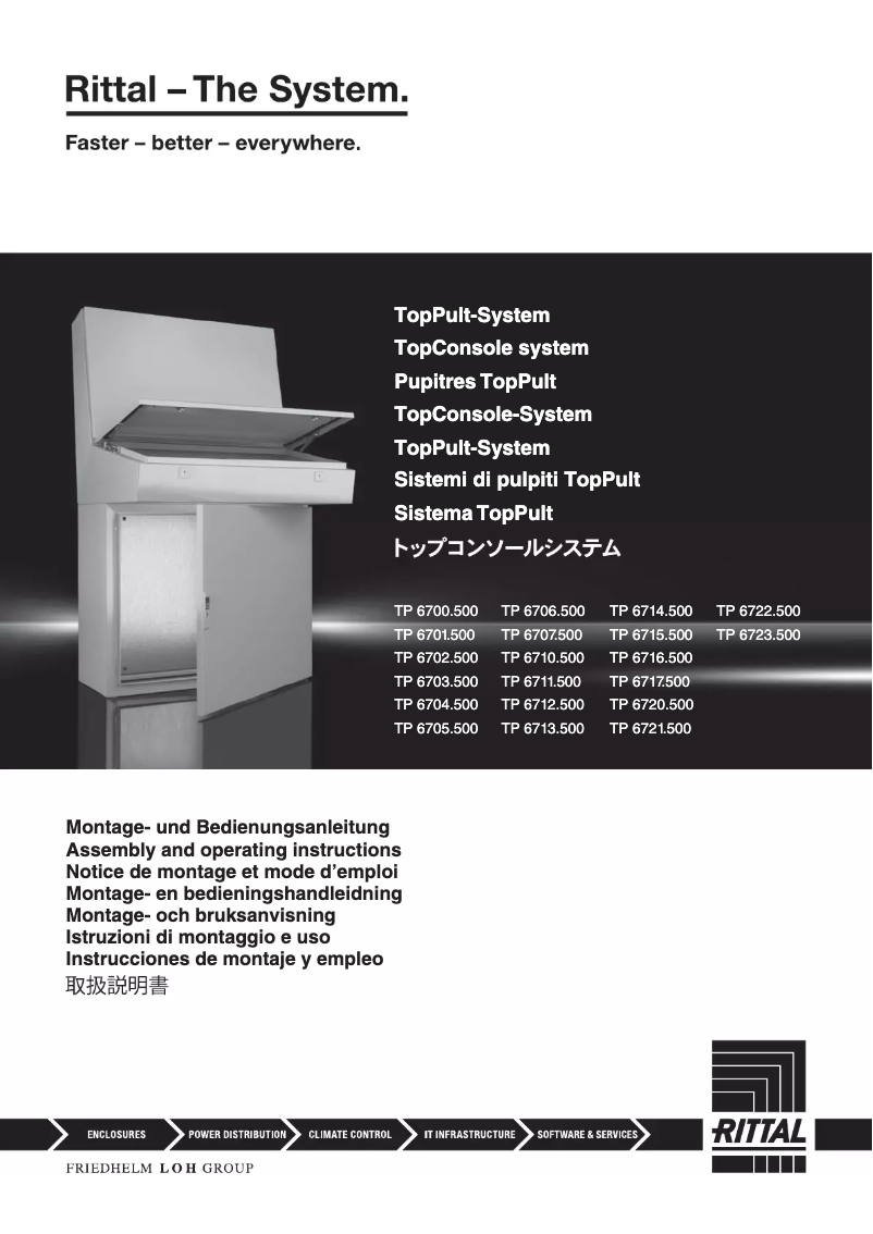 Page 1 de la notice Manuel utilisateur Rittal TP 6700.500