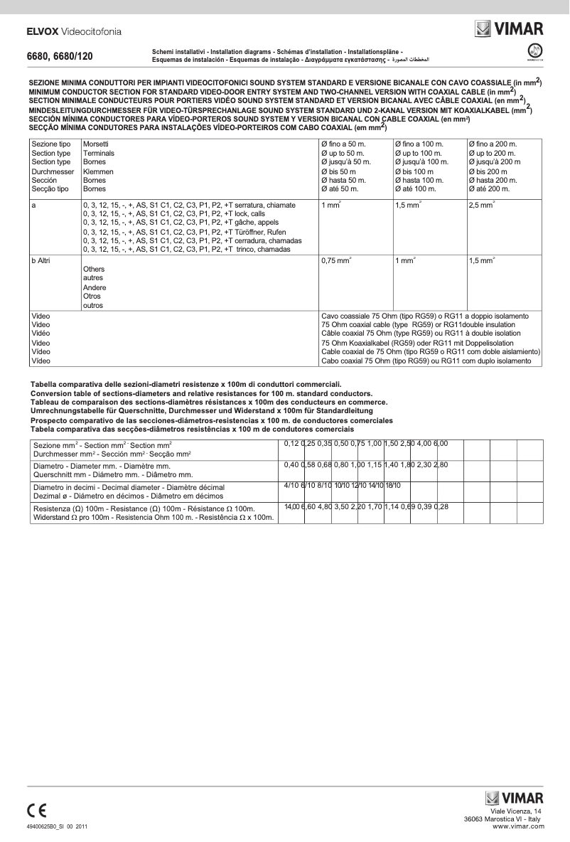 Image de la première page du manuel de l'appareil ELVOX 6680/V03