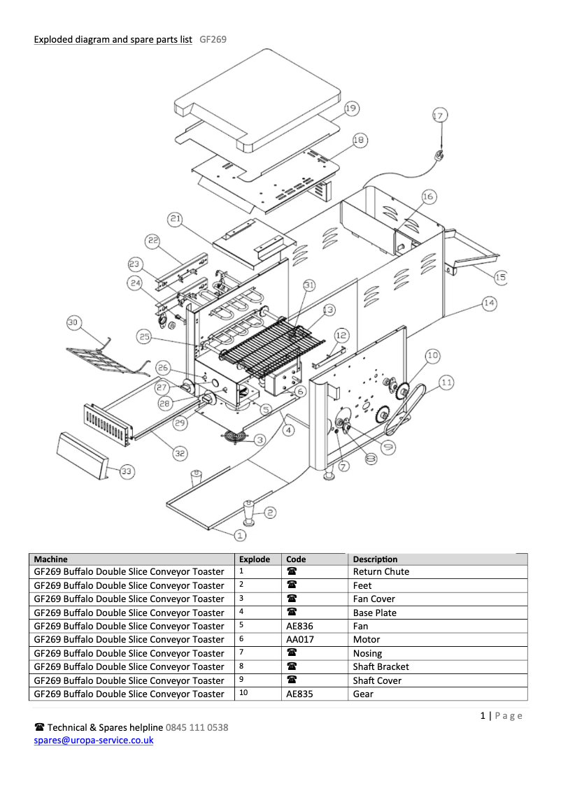 Page 1 de la notice Schéma de câblage Buffalo GF269