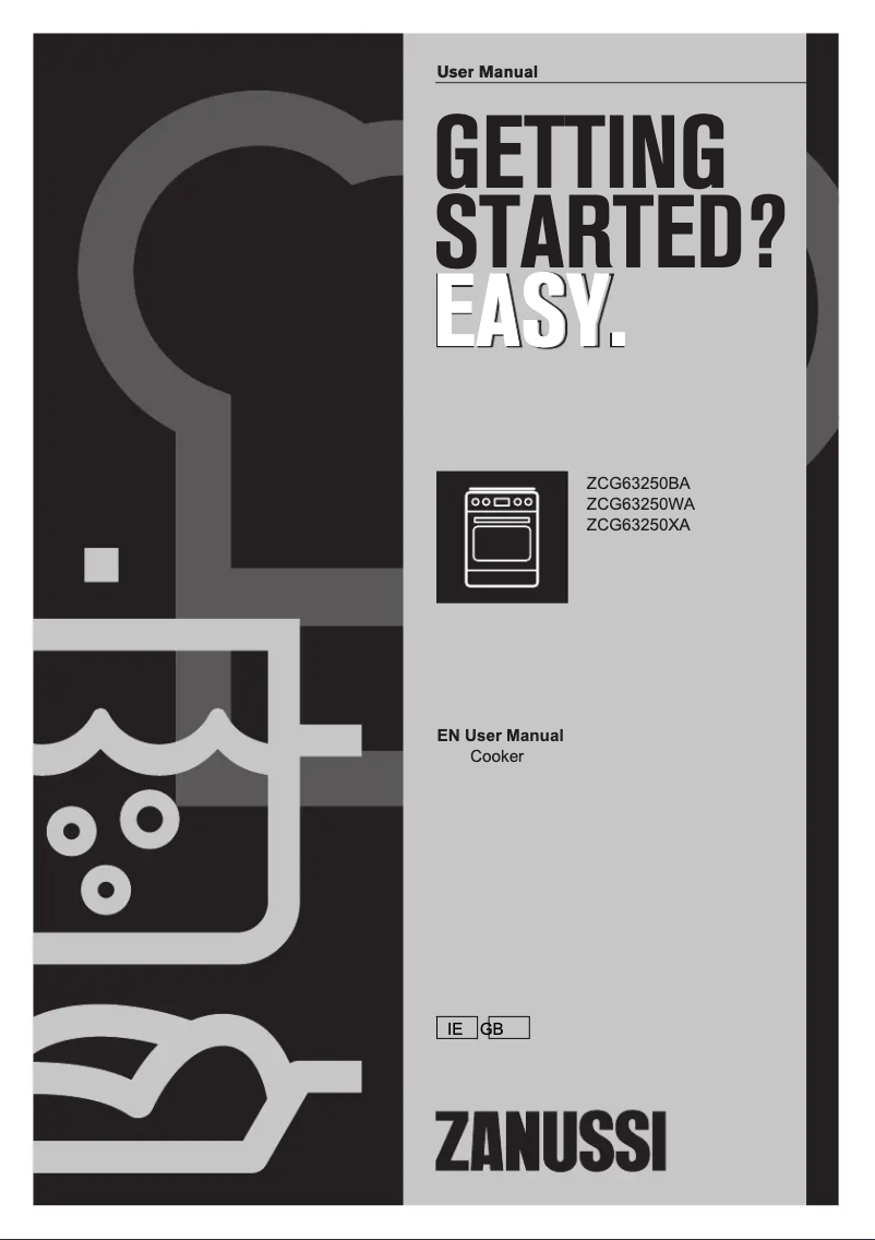 Page n°1 - Manuel utilisateur Zanussi ZCG63250BA