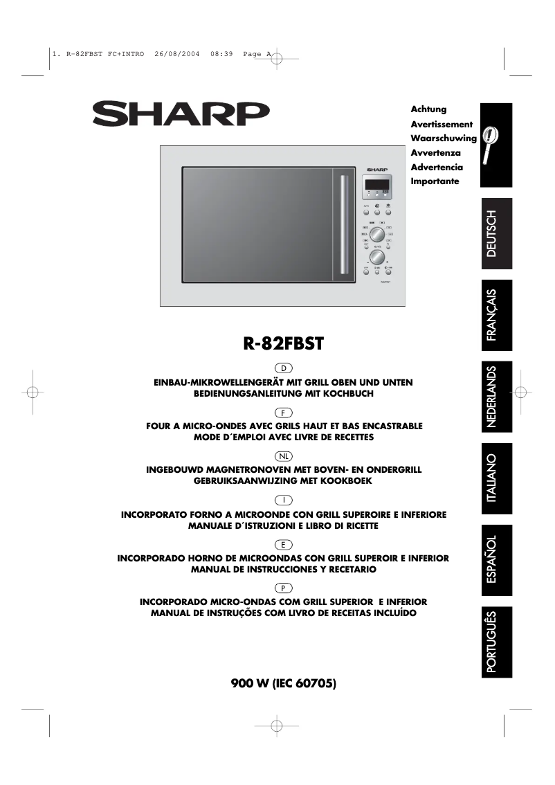 Page n°1 - Manuel utilisateur Sharp R82FBST