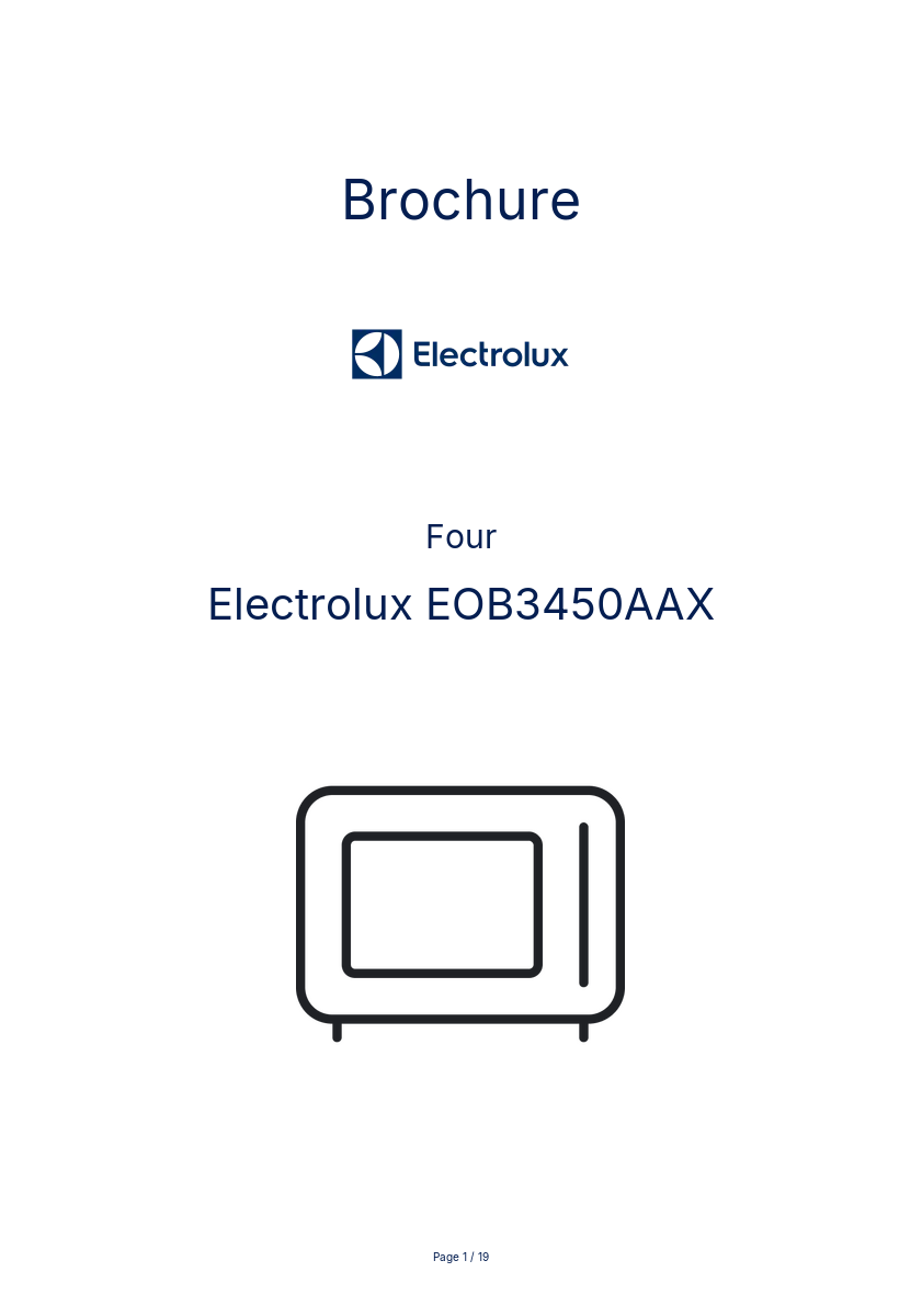 Page n°1 - Brochure Electrolux EOB3450AAX