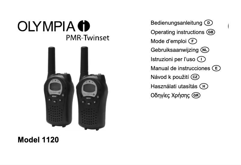 Page 1 de la notice Manuel utilisateur Olympia Model 1120