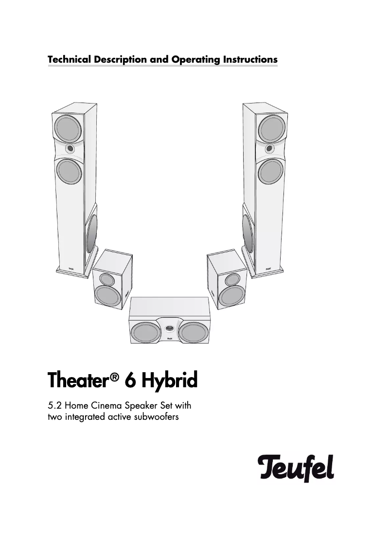 Image de la première page du manuel de l'appareil Theater 6 Hybrid 5.2
