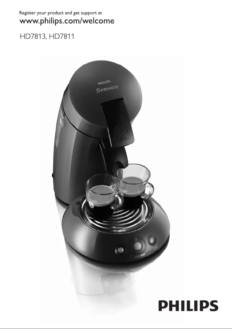 Page 1 de la notice Manuel utilisateur Philips Senseo Original HD7813