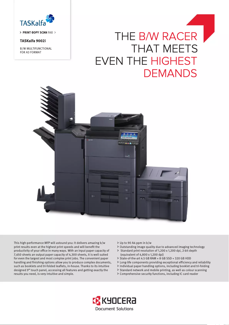 Image de la première page du manuel de l'appareil TASKalfa 9002i