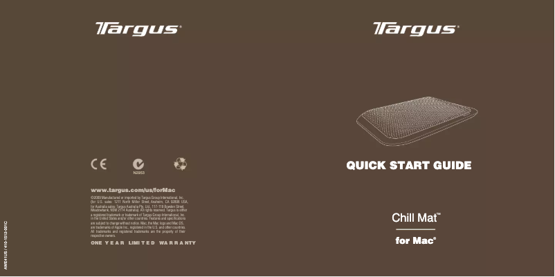 Page n°1 - Manuel utilisateur Targus AWE41US