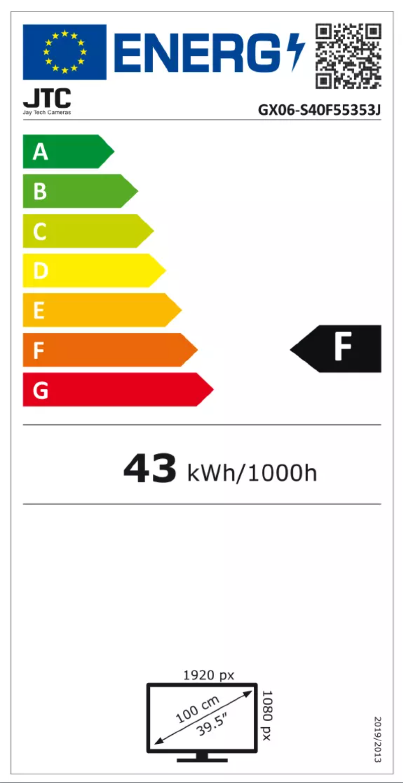 Página 1 del manual Etiqueta energética Jay-Tech S40F55353J