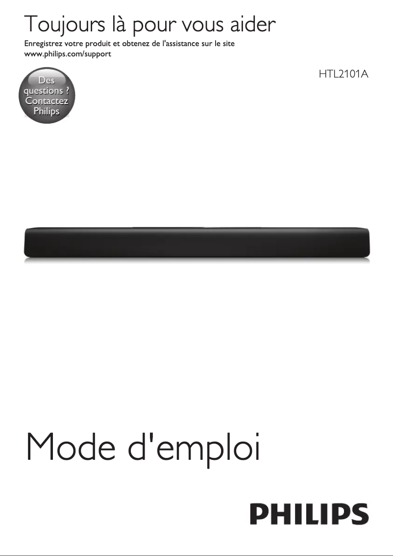 Page n°1 - Manuel utilisateur Philips HTL2101A