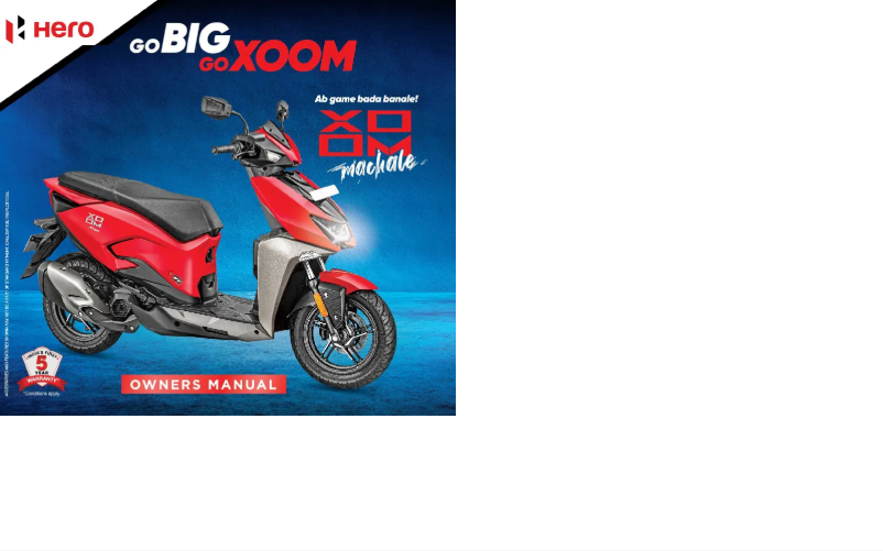 Page 1 de la notice Manuel utilisateur Hero Xoom (2023)