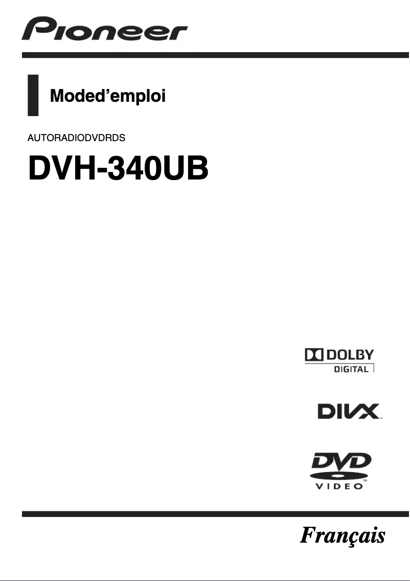 Page n°1 - Manuel utilisateur Pioneer DVH-340UB