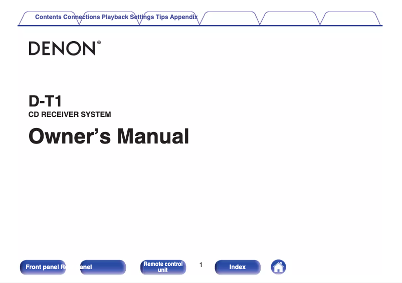 Image de la première page du manuel de l'appareil DT-1