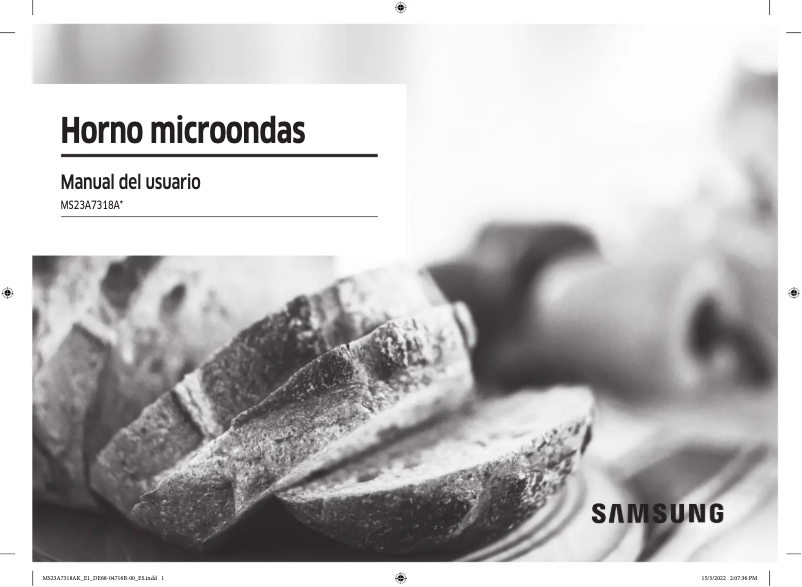 Image de la première page du manuel de l'appareil MS23A7318AK