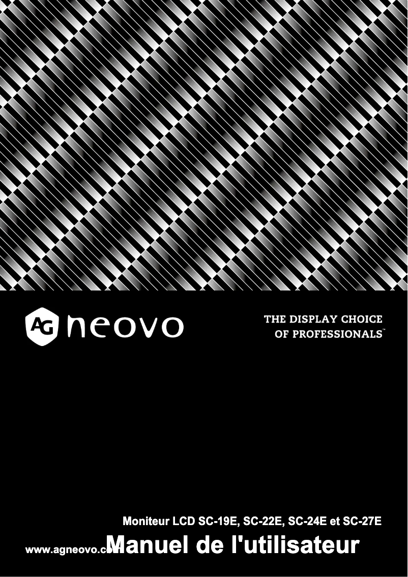 Page 1 de la notice Manuel utilisateur AG Neovo SC-22E