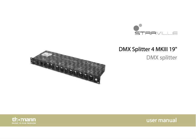 Página 1 del manual Manual de usuario Stairville DMX Splitter 4 MKIII 19"