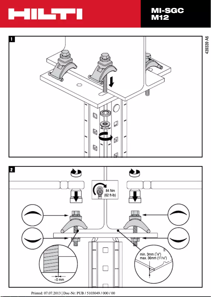 Page n°1 - Manuel utilisateur Hilti MI-SGC M12