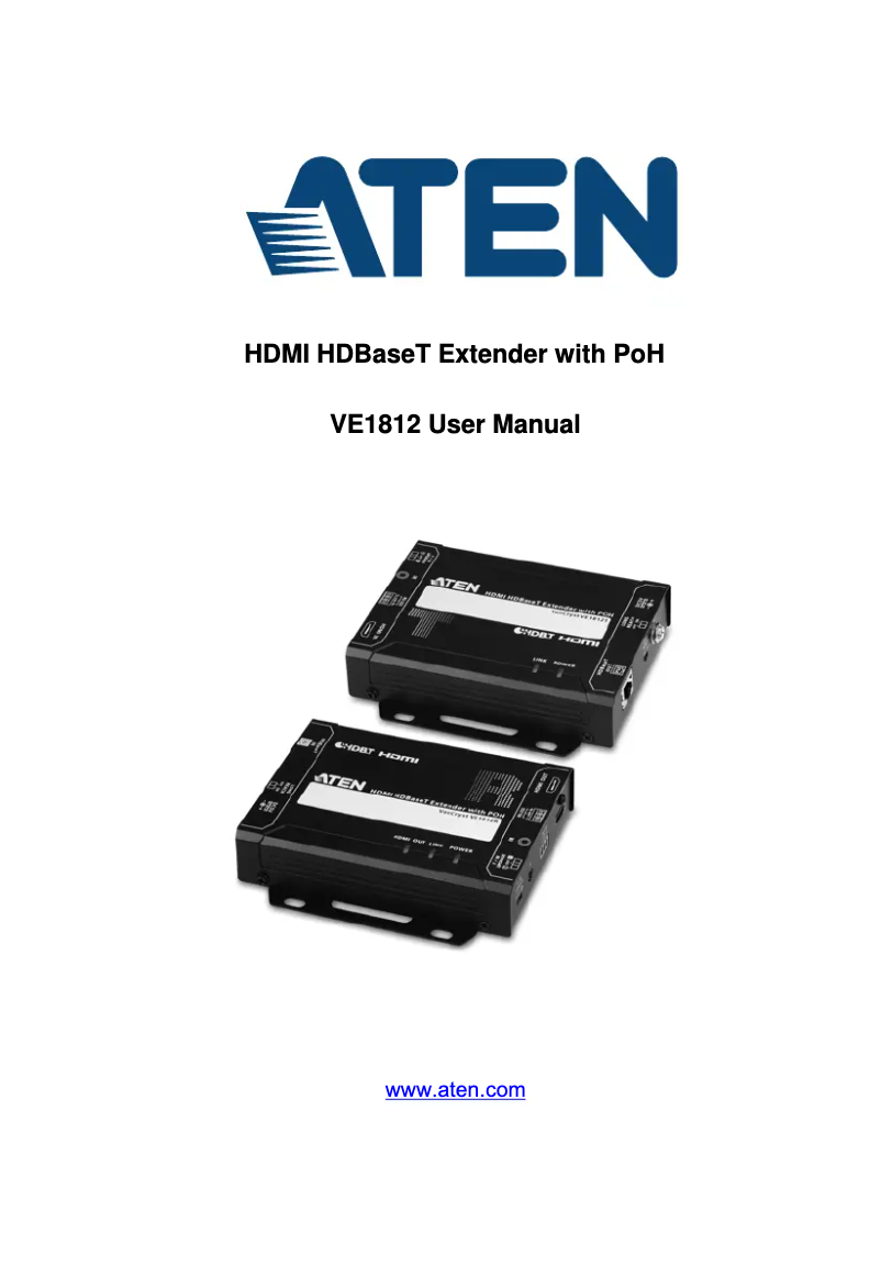 Page 1 de la notice Manuel utilisateur ATen VE1812R