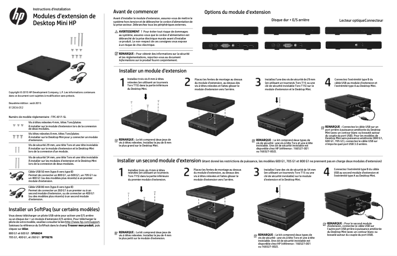Image de la première page du manuel de l'appareil EliteDesk 800