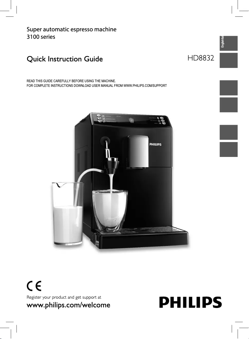 Image de la première page du manuel de l'appareil 3100 series HD8832