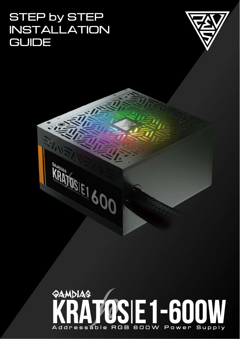 Page 1 de la notice Manuel utilisateur Gamdias KRATOS E1-600W