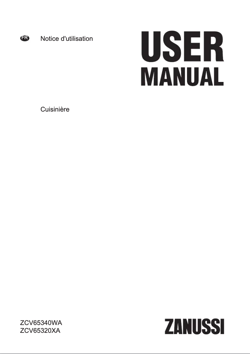 Image de la première page du manuel de l'appareil ZCV65320XA