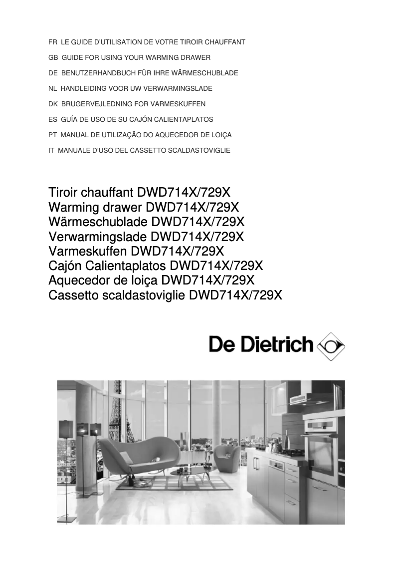 Page 1 de la notice Manuel utilisateur De Dietrich DWD914B