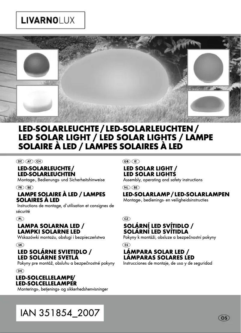 Page n°1 - Manuel utilisateur Livarno Lux IAN 351854