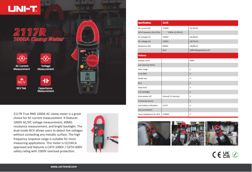 Image de la première page du manuel de l'appareil 2117R