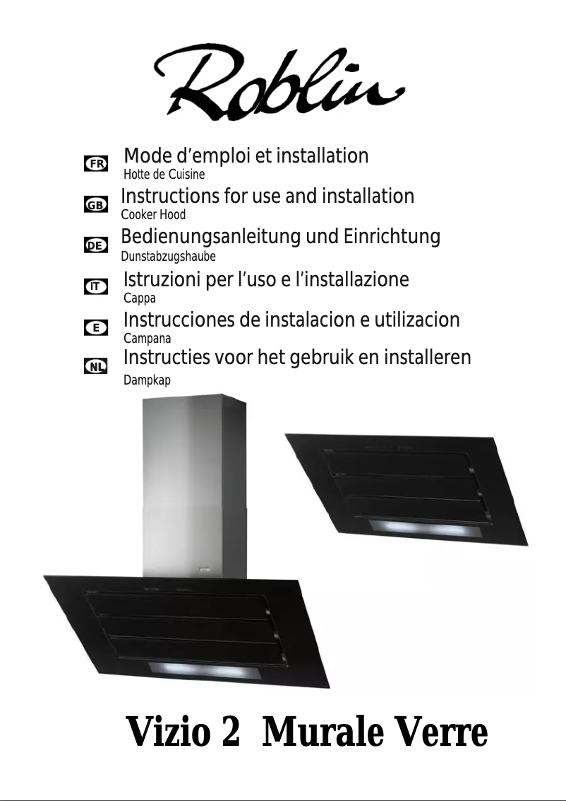 Página 1 del manual Manual de usuario Roblin Vizio/3 glass 900
