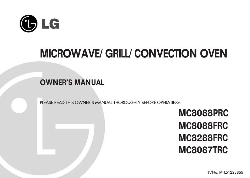 Page 1 de la notice Manuel utilisateur LG MC8088FRC