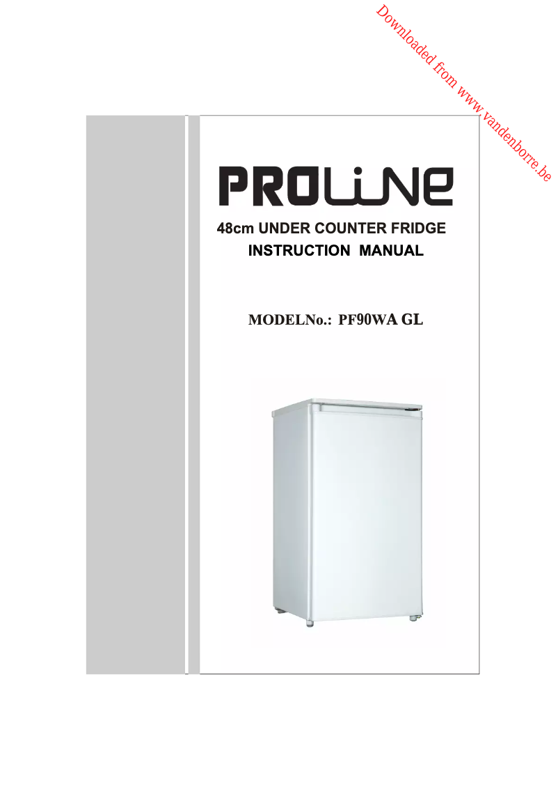 Page n°1 - Manuel utilisateur Proline PF90WAGL