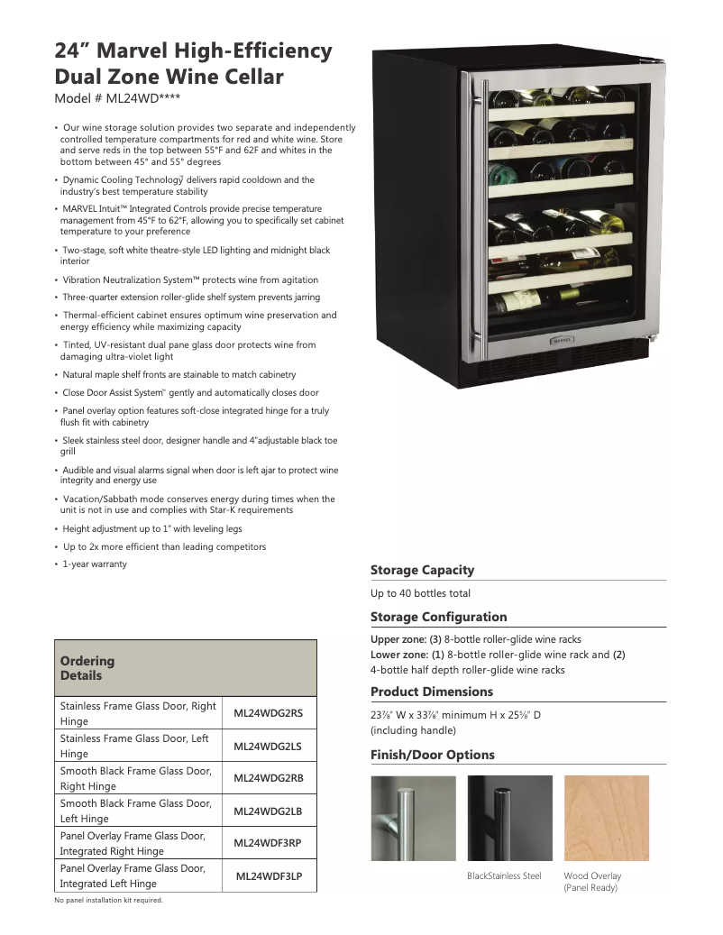 Image de la première page du manuel de l'appareil ML24WDG2RB