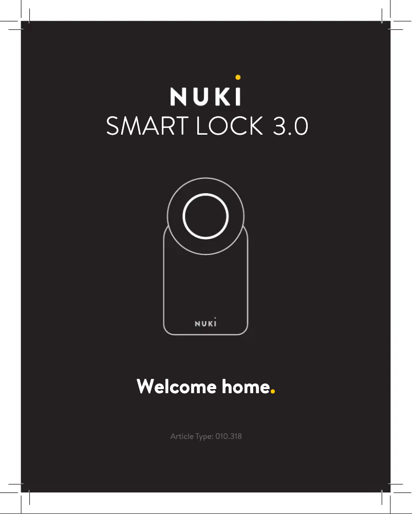Image de la première page du manuel de l'appareil Smart Lock 3.0