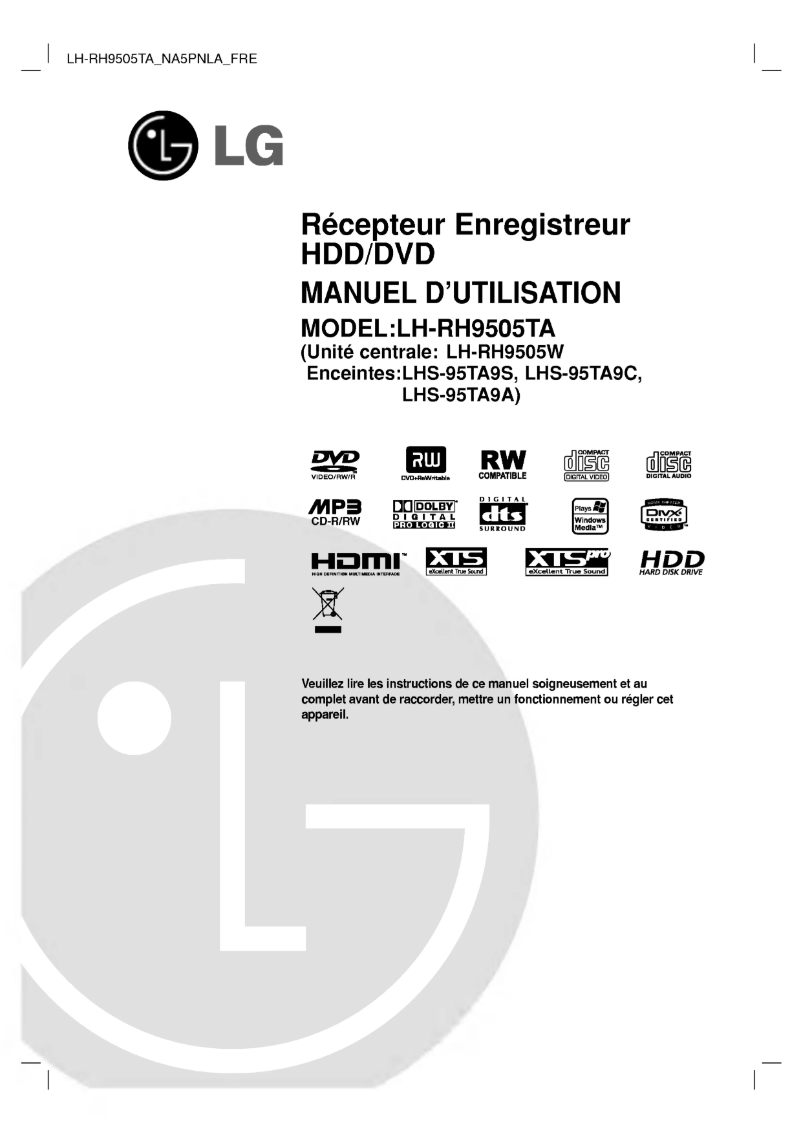Imagen de la primera página del manual del dispositivo LH-RH9505TA