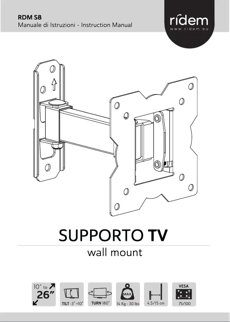Image de la première page du manuel de l'appareil RDM S8