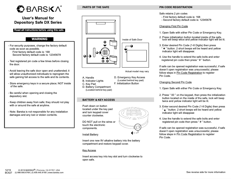 Página 1 del manual Manual de usuario Barska AX12588