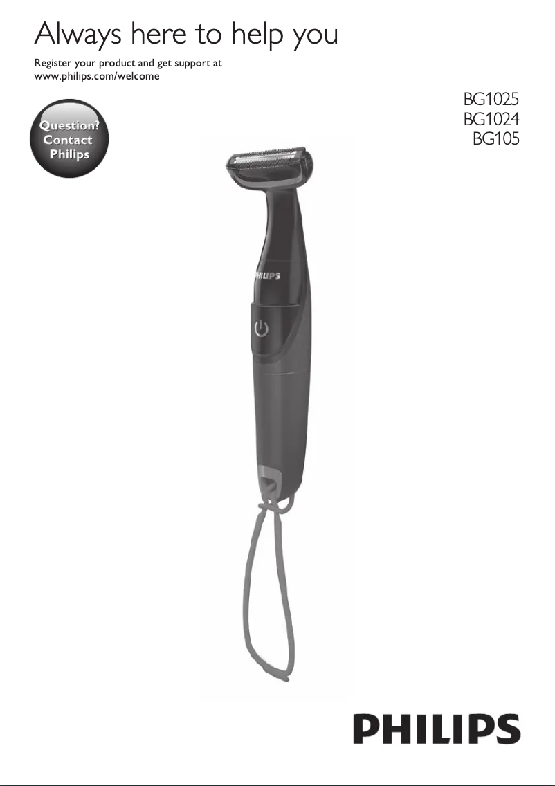 Page 1 de la notice Manuel utilisateur Philips Bodygroom BG1025