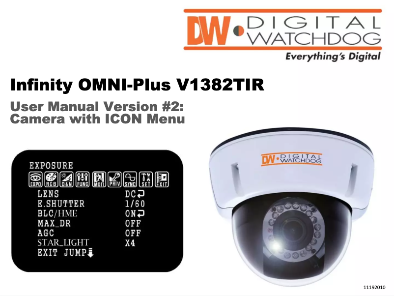 Page 1 de la notice Manuel utilisateur Digital Watchdog Infinity Omni-Plus DWC-V1382TIR
