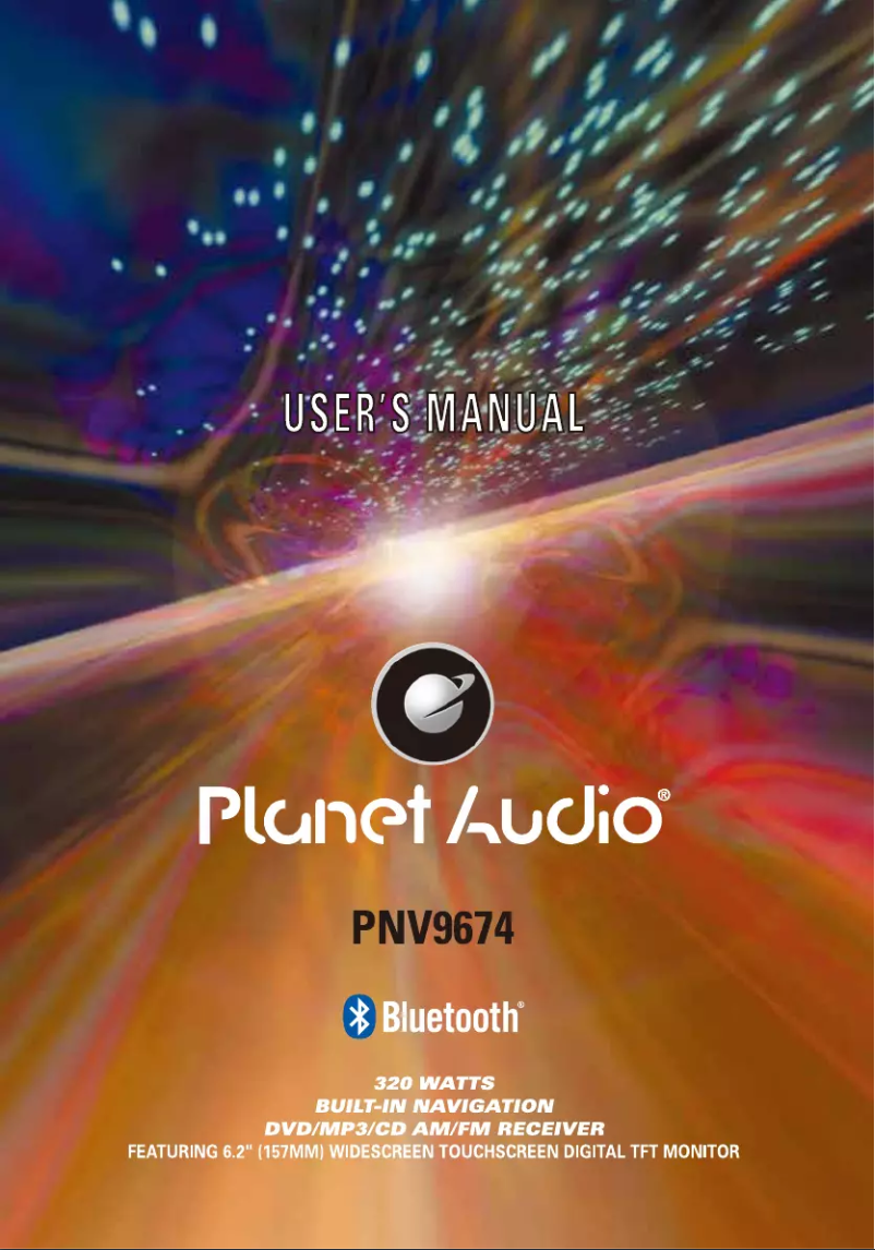Page n°1 - Manuel utilisateur Planet Audio PNV9674