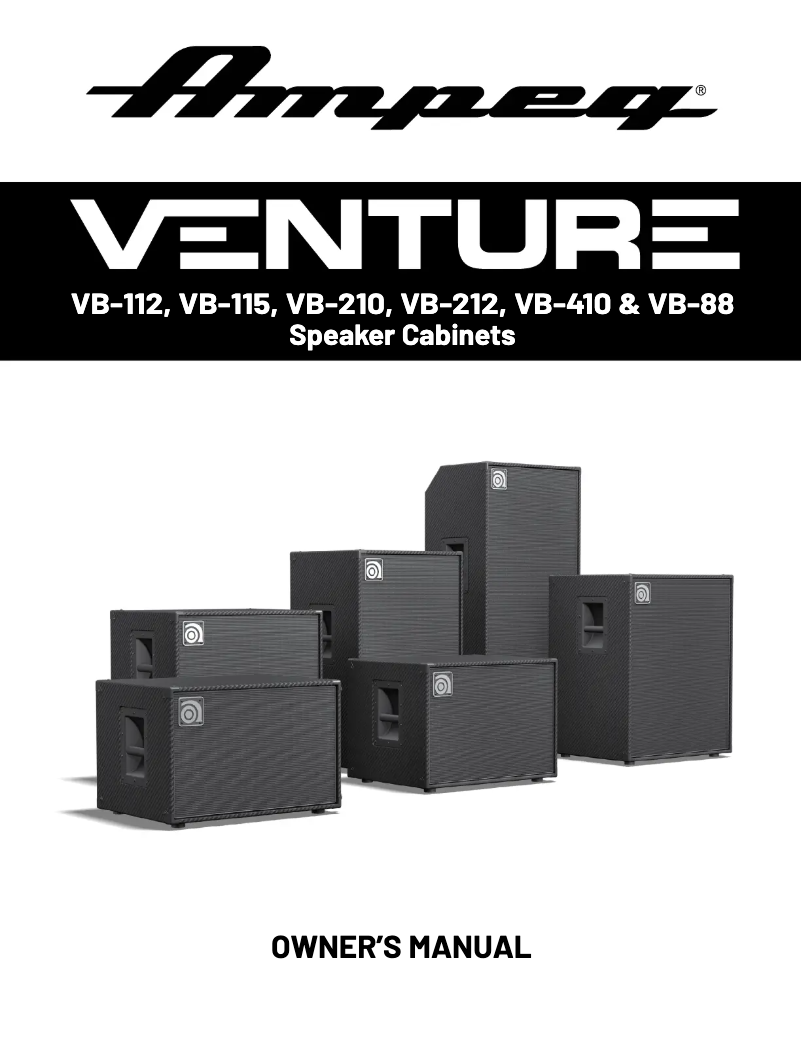 Page 1 de la notice Manuel utilisateur Ampeg Venture VB-210