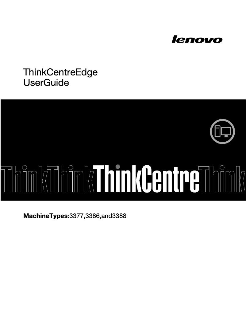 Image de la première page du manuel de l'appareil ThinkCentre Edge 92