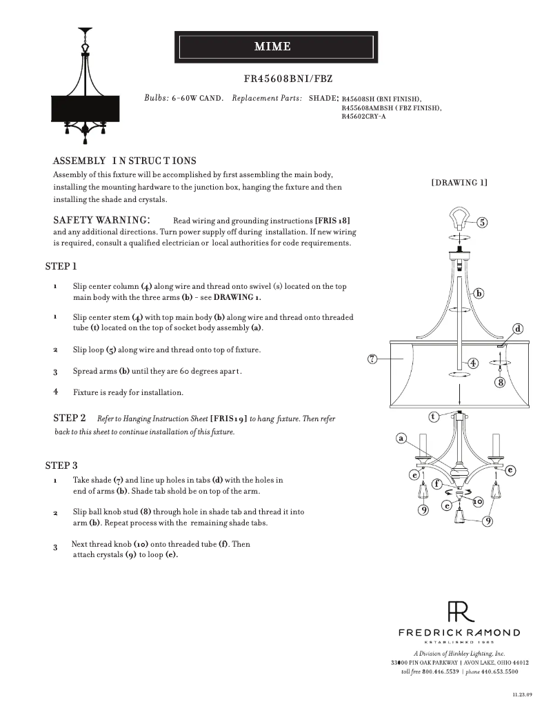 Image de la première page du manuel de l'appareil FR45608BNI